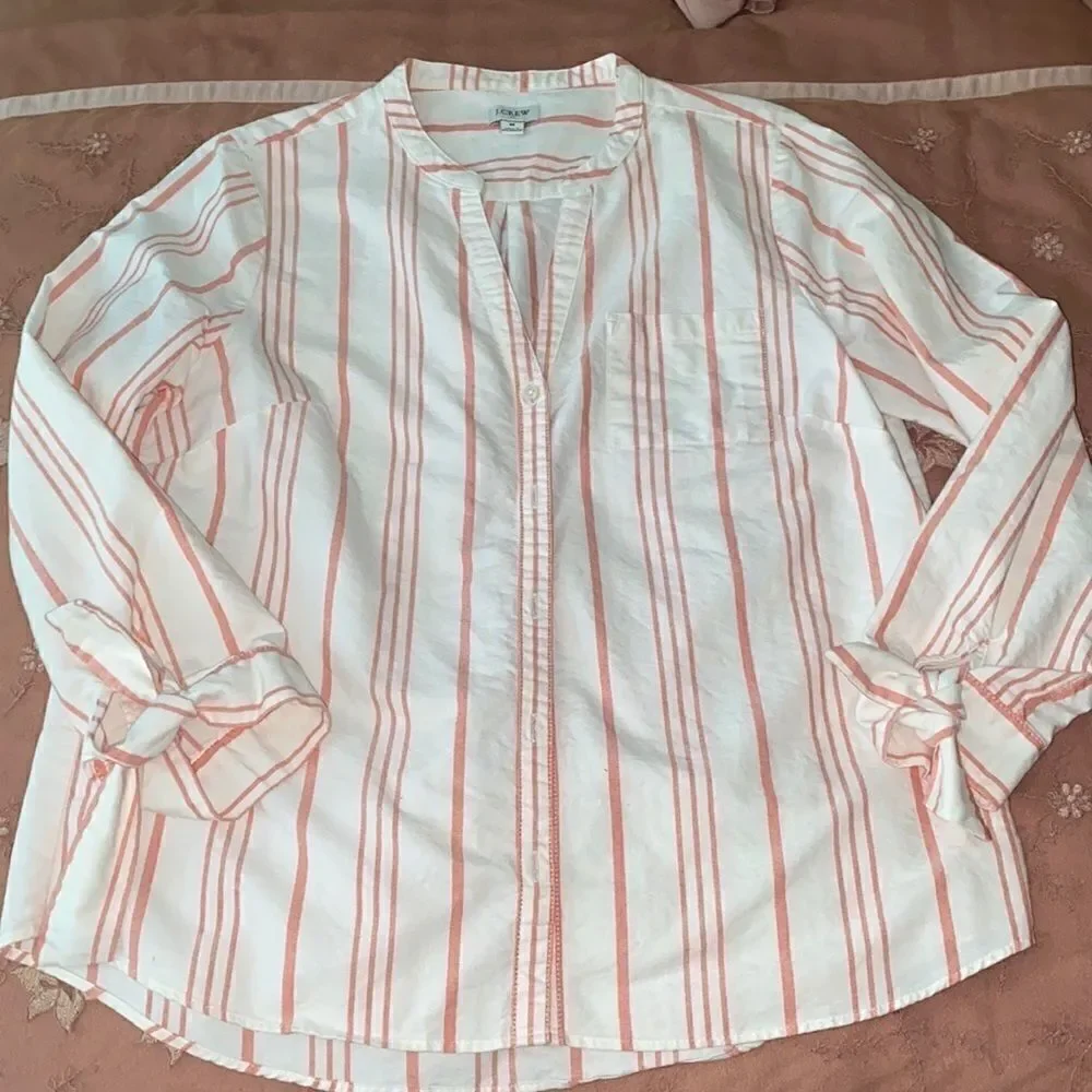 NWOT!J.Crew Striped Button Down Top!